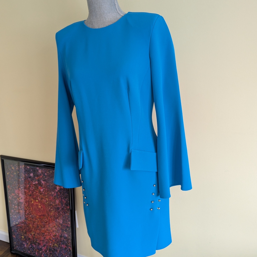 💙Kameya Bright Blue Long Sleeve Dress Sz40